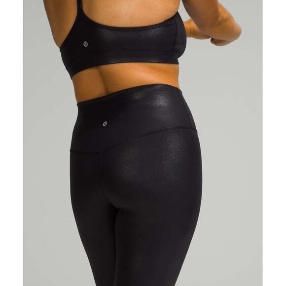 Lululemon Align High-Rise Pant 25" Shine Black Sz 14 - Picture 6 of 9